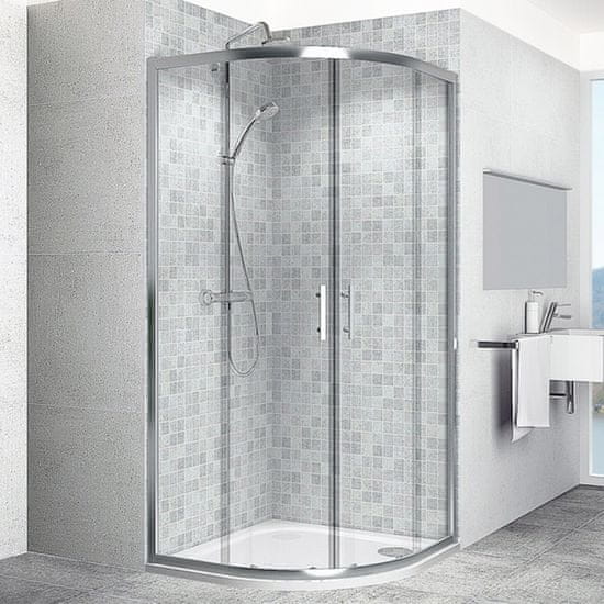 BPS-koupelny Set (čtvrtkruhový sprchový kout + vanička z litého mramoru + sifon) Teiko ECO SET KLKH 2/x0 R55 V331090N55T29023