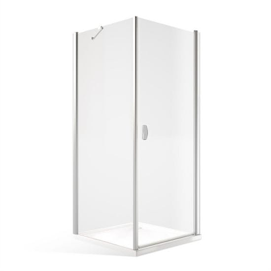 BPS-koupelny Čtvercový nebo obdélníkový sprchový kout DCO1+DB - otevírací dveře s pevnou stěnou ROU-2330660048