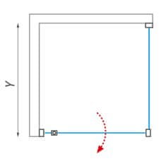 BPS-koupelny Pevná boční stěna PXBN pro kombinaci s dveřmi ROT-522569484