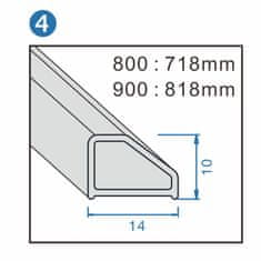 BPS-koupelny Obdélníkový sprchový kout HYD-OK12A 90x80 zlatá/transparent