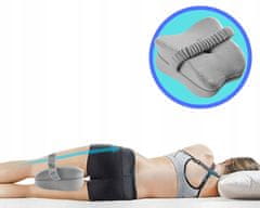 Medi Sleep Ortopedický polštář, šedý klín na nohy mezi kolena z paměťové pěny