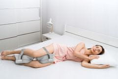 Medi Sleep Ortopedický polštář, šedý klín na nohy mezi kolena z paměťové pěny