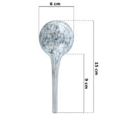 botle Sada 20x Skleněný zavlažovací dávkovač Míč pro pokojové rostliny bílý 100 ml