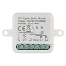 Emos GoSmart modul spínací IP-2104SZ, ZigBee, 2-kanálový (nevyžaduje N vodič)