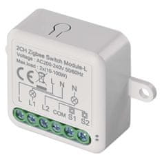 Emos GoSmart modul spínací IP-2104SZ, ZigBee, 2-kanálový (nevyžaduje N vodič)