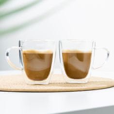 Haushalt Haushalt international Dvoustěnná sklenice Cappuccino, 270 ml, 2 ks