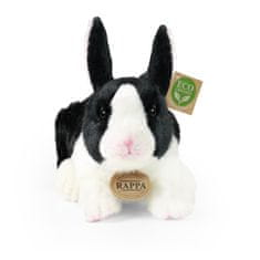 Rappa Plyšový králík bílo-černý ležící 23 cm ECO-FRIENDLY