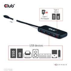 Hub 1xUSB-C na 4xUSB-C, 10Gbps port, PD 3.0 (CSV-1548)