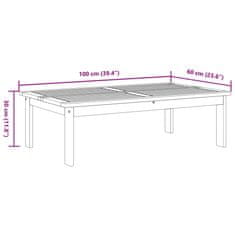 Petromila Zahradní stolek 100 x 60 x 30 cm masivní akáciové dřevo