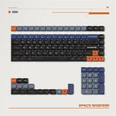 NuPhy Keycaps PBT nSA Dye-sub Space Engineer ANSI, US Layout, počet kusů 117 - Náhradní klávesy, Dark