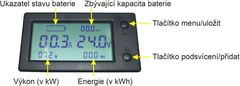 HADEX LCD Hall měř.nap.proudu a kapacity 0-300V 0-200A, s bluetooth WLS-PVA