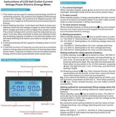 HADEX LCD Hall měřič napětí, proudu a kapacity 0-300V 0-200A WLS-PVA200