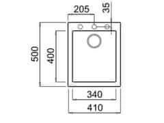 Elleci Granitový kuchyňský dřez QUADRA 100 G43