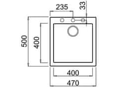 Elleci Granitový kuchyňský dřez QUADRA 102 G51