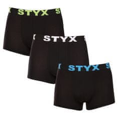 Styx 3PACK pánské boxerky sportovní guma vícebarevné (G9606162) - velikost L