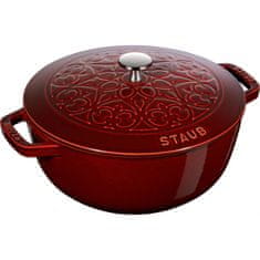 Staub Staub kulatý litinový hrnec lilie 5 l, grenadina 405022950