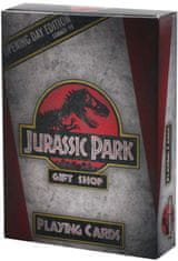 CurePink Hrací karty Jurassic Park|Jurský park: 55 karet (6 x 9 x 2 cm)