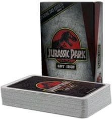 CurePink Hrací karty Jurassic Park|Jurský park: 55 karet (6 x 9 x 2 cm)