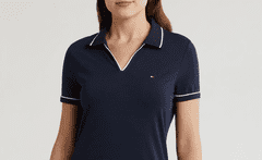 Tommy Hilfiger Dámské modré šaty Polo s límečkem L