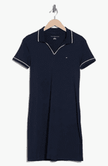 Tommy Hilfiger Dámské modré šaty Polo s límečkem L