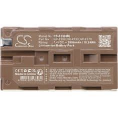 CameronSino Baterie pro Sony CCD-SC7, CCD-TR97, CCD-TR500 a další, 2600 mAh, Li-Ion