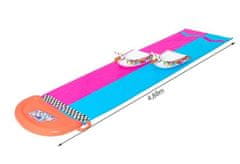 InnoVibe Vodní skluzavka 488 cm - Růžovo-modrá s matracemi