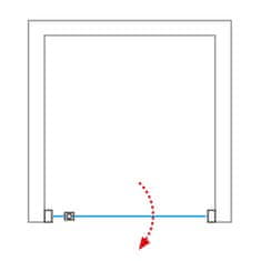 BPS-koupelny Otevírací jednokřídlé sprchové dveře OBDO1 ROU-894915675