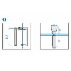 BPS-koupelny Posuvné sprchové dveře HYD-PD09 100 černá/transparent pro instalaci do niky