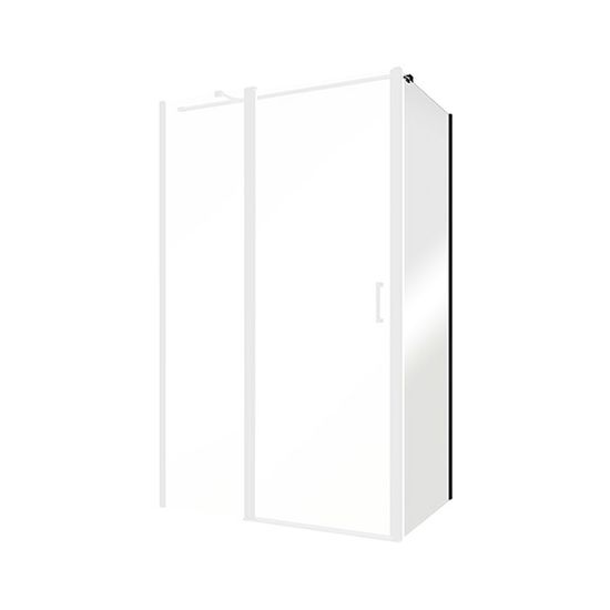 BPS-koupelny Pevná boční stěna EXO-CH BLACK 80x190 (90x190, 100x190) PCH-8B-190C