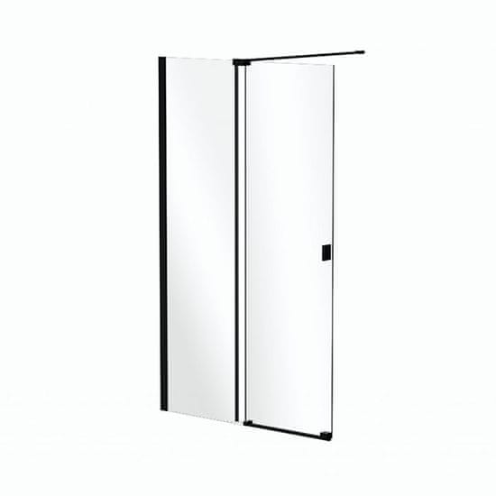 BPS-koupelny Sprchový kout Walk-In VAYO BLACK 90 (100, 110, 120, 130, 140), výška 200 cm VYB-100-200C