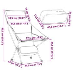 Vidaxl Skládací kempingové židle 2 ks černé oxfordská látka a hliník
