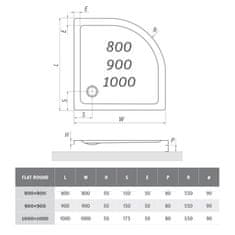 BPS-koupelny Krycí panel FLAT ROUND čtvrtkruh ROT-2091972527