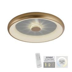 PAUL NEUHAUS LEUCHTEN DIREKT is JUST LIGHT LED stropní svítidlo matná mosaz 61x61 kruhové křišťálový efekt stmívatelné CCT 2700-5000K LD 14386-60