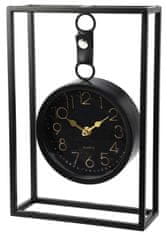 Koopman Kovové stolní hodiny 20x31 cm černé