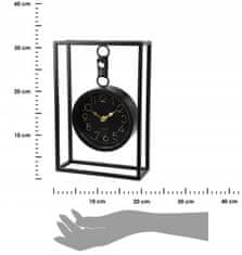 Koopman Kovové stolní hodiny 20x31 cm černé