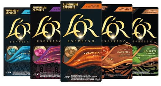 L'Or MixPack Flavoured a Origins collection 50 ks kapslí kompatibilních s Nespresso* Original kávovary