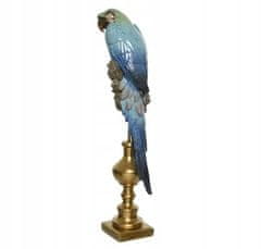 Kaemingk Modrá dekorativní figurka papouška 45 cm