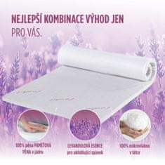 Vitapur Vrchní matrace z paměťové pěny / roll up Lavender Memory, 120x200