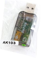 APT USB Zvuková karta 5.1 XLINE Sound card, AK103