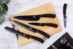 Berlingerhaus Sada nožů s nepřilnavým povrchem + prkénko 6 ks Black Rose Collection BH-2550