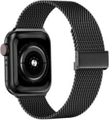 MobilPouzdra.cz Milánský tah s přezkou pro Apple Watch 42/44/45/49mm - Černá - -