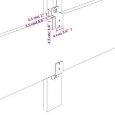 Vidaxl Čela postele 4 ks tmavě šedá 72 x 5 x 78/88 cm samet