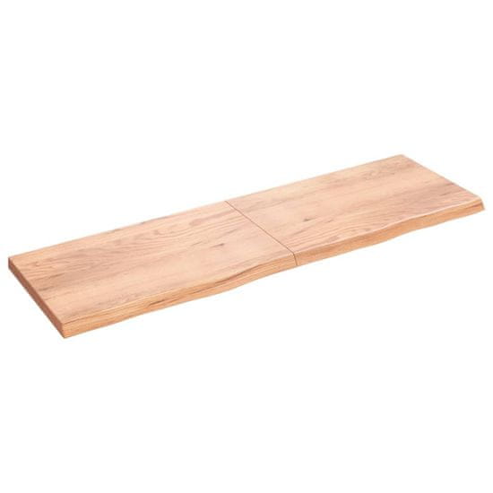 Vidaxl Koupelnová deska hnědá 200x60x(2-6) cm ošetřený masivní dřevo