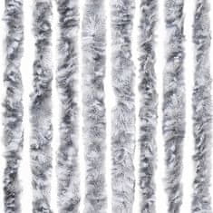 Vidaxl Závěs proti hmyzu bílý a šedý 90 x 220 cm Chenille