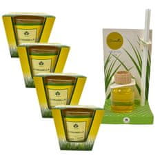 Arôme Set Citronella, svíčky a difuzér 50 ml