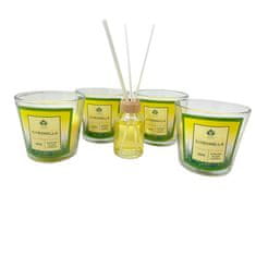 Arôme Set Citronella, svíčky a difuzér 50 ml