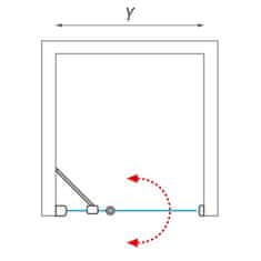 BPS-koupelny Jednokřídlé sprchové dveře LYE4 se setem profilů LZ pro instalaci do niky ROT-1190992344