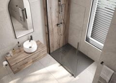 BPS-koupelny Obdélníková sprchová vanička Correo 140x80 cm, granit, antracit metalic - KQR T43B