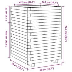 Vidaxl Zahradní truhlík 50 x 50 x 72,5 cm impregnované borové dřevo