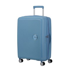 American Tourister Cestovní kufr Soundbox 67cm Sea Shimmer Modrý rozšiřitelný